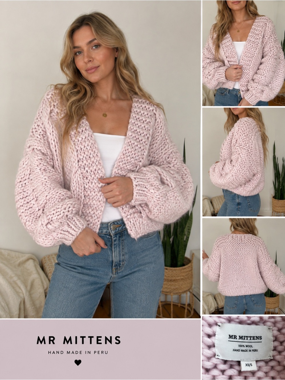 I Love Mr Mittens cardigan Pink Mauve